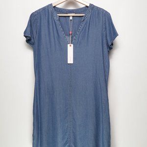 ESPRIT chambray women dress pockets Sz. S